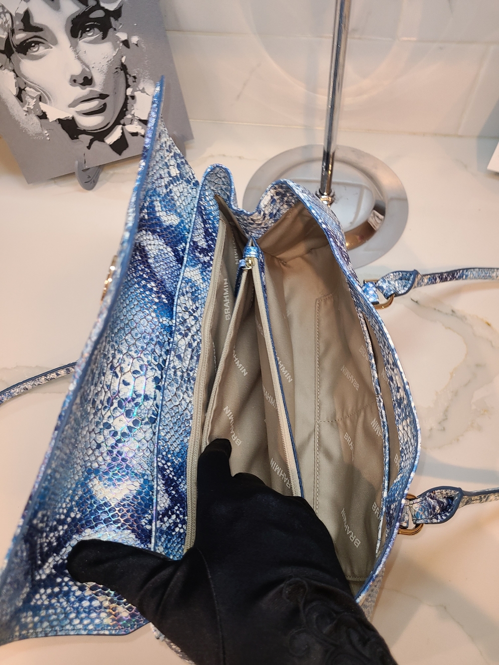 Brahmin NWOT Joyful Oceangrove Dayan Shoulder Bag - Picture 14 of 14